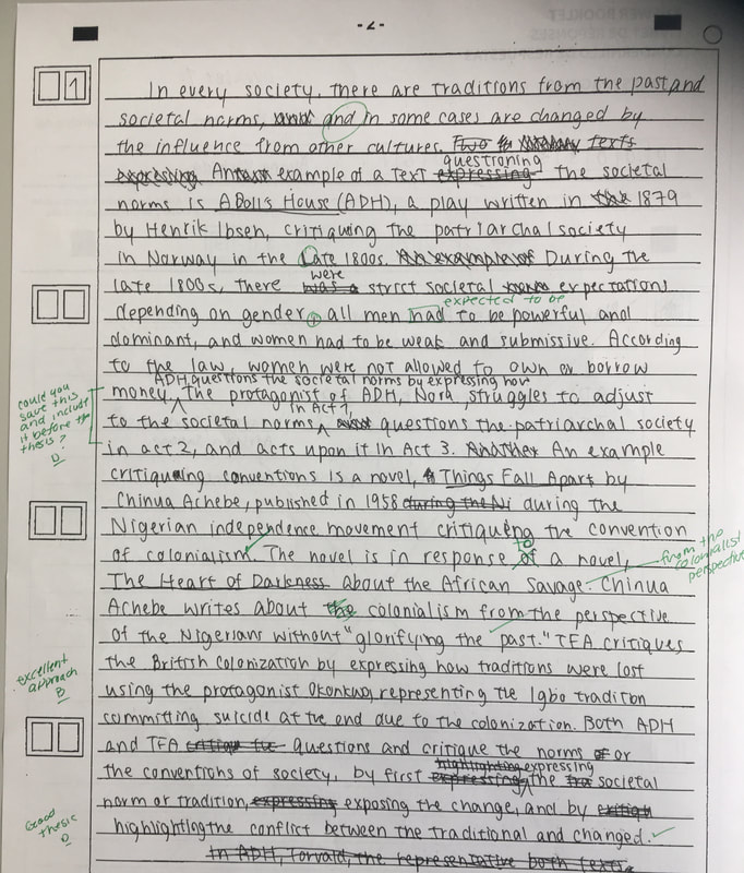 Examples Of Good English Essays For College